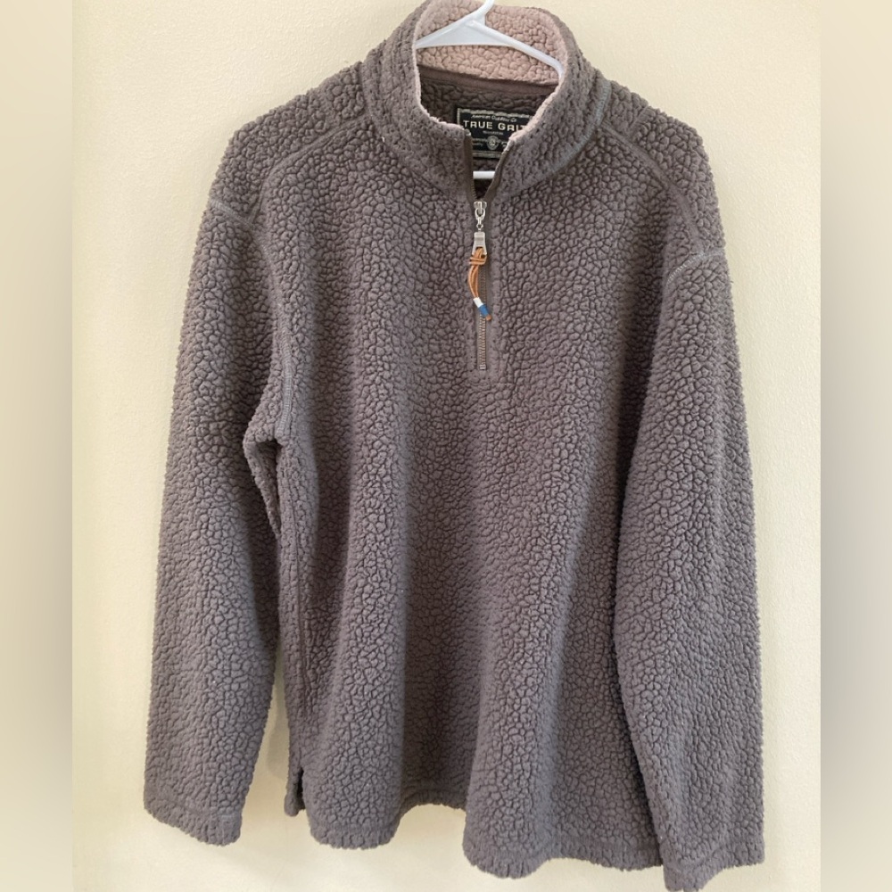 True Grit Men's Charcoal Zip-Up Sweater